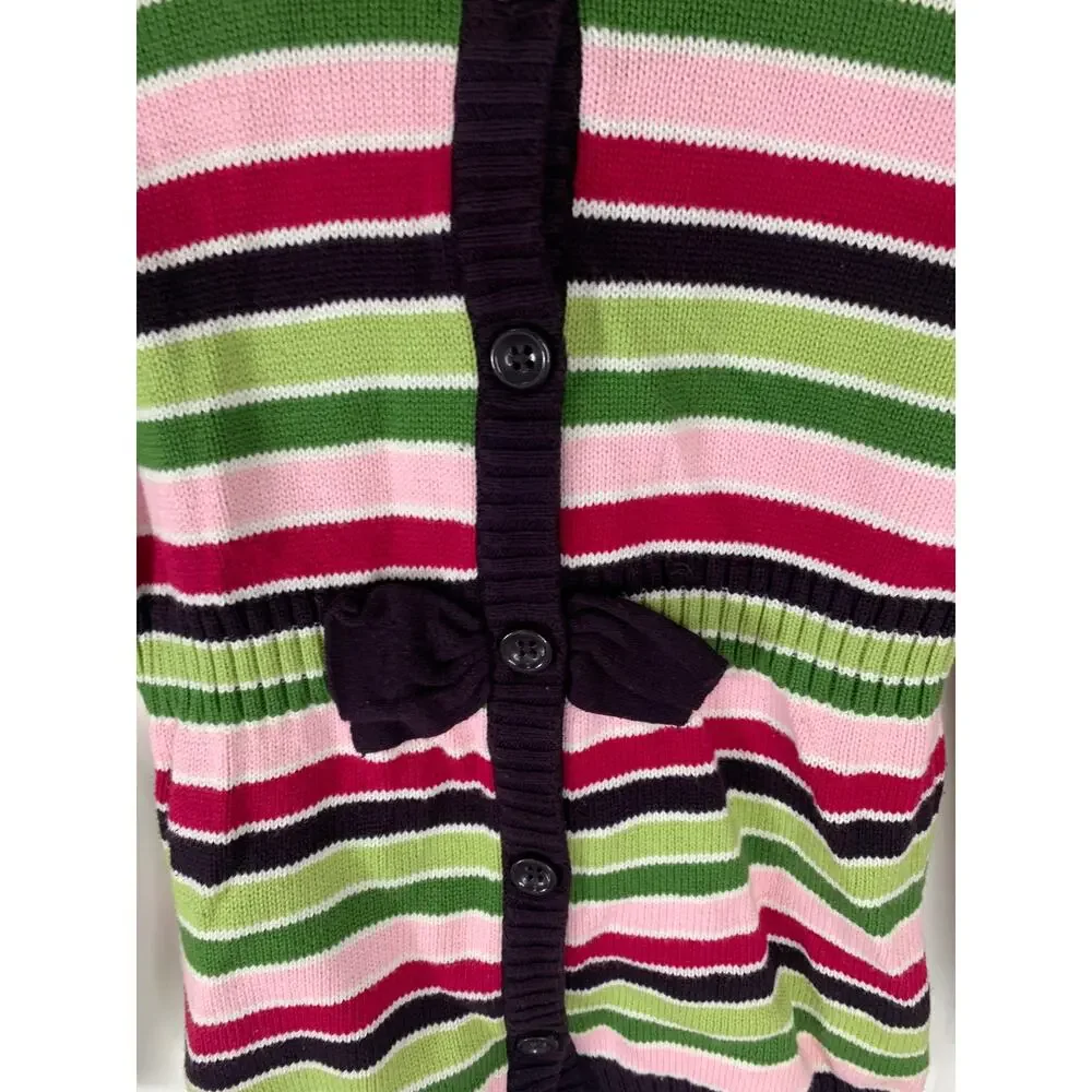 Gymboree Striped Hooded Cardigan Sweater Girls Size M (7–8)